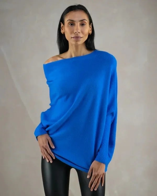 Elegant Cashmere Off Shoulder Sweater for Women | Ideal for Winter