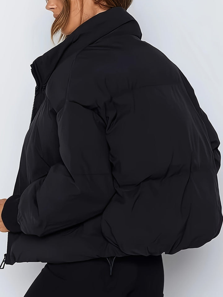 Women's Casual Warm Padded Winter Jacket with Zipper | Ideal for Autumn/Winter