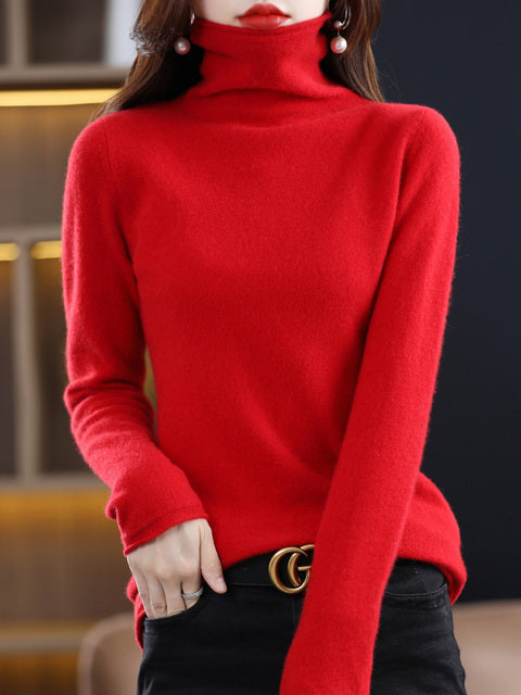 Casual Cotton Turtleneck Sweater for Women | Ideal for Everyday Wear