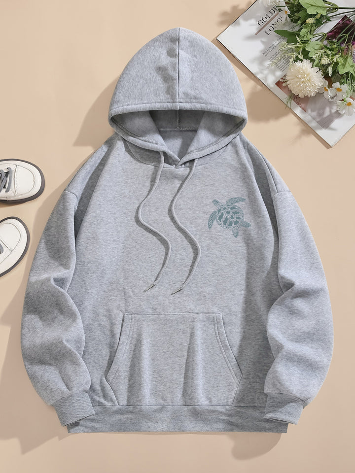 Casual Sweat Pullover Hoodie with Backprint and Hood for Women | Perfect for Everyday Wear