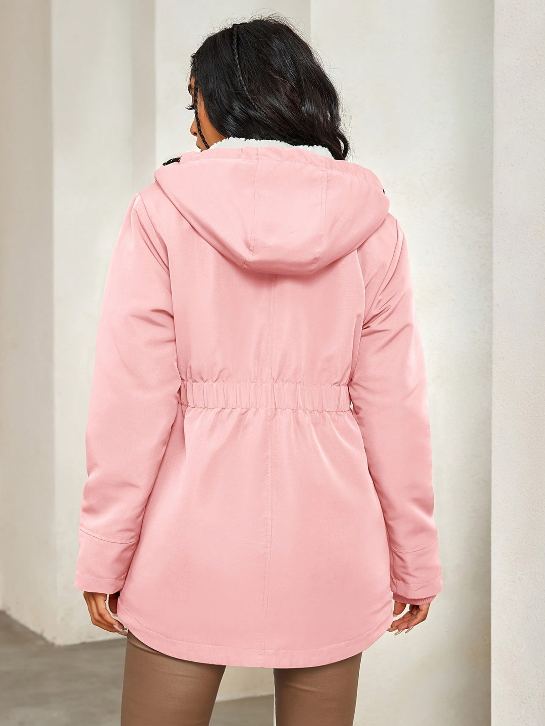 Elegant Fleece Parka Winter Jacket with Hood for Women | Ideal for Winter