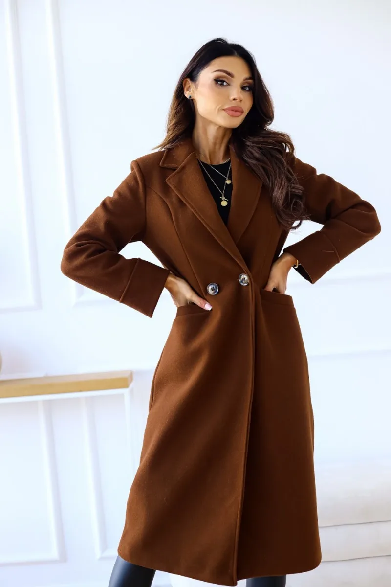 Women's Classic Refined Trenchcoat with Lapel Collar | Ideal for Autumn/Winter