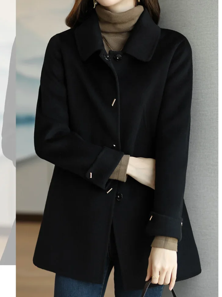 Women’s Classic Petite Trench Coat with Pointed Collar | Ideal for Autumn/Winter