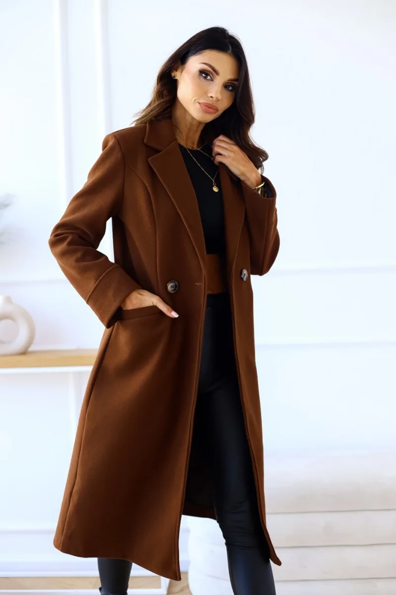 Women's Classic Refined Trenchcoat with Lapel Collar | Ideal for Autumn/Winter