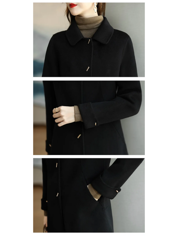 Women’s Classic Petite Trench Coat with Pointed Collar | Ideal for Autumn/Winter