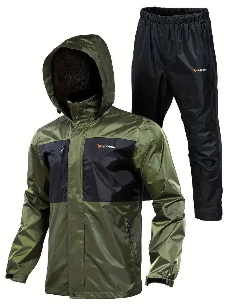 Comfortable Outdoor Breathable Rainjacket Set With Pants For Men | Perfect for Outdoor Activities