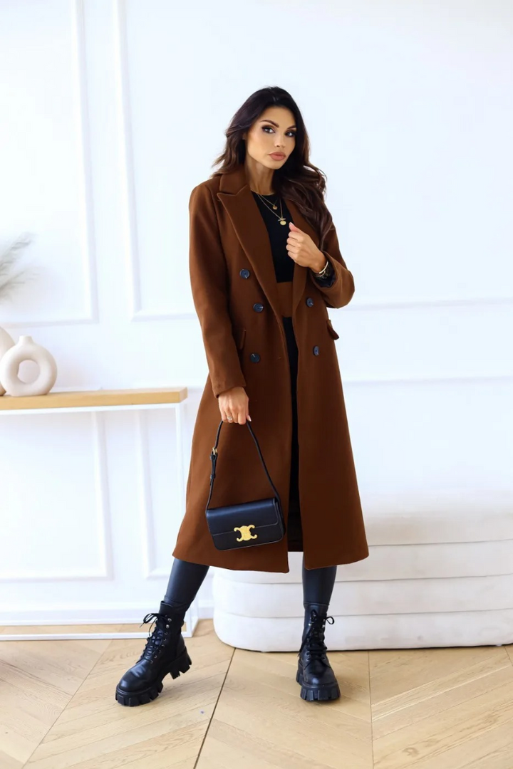 Women's Classic Refined Trenchcoat with Lapel Collar | Ideal for Autumn/Winter