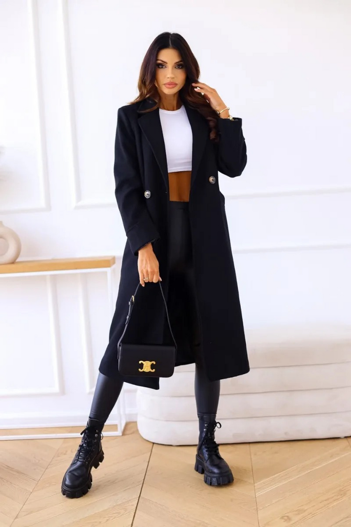 Women's Classic Refined Trenchcoat with Lapel Collar | Ideal for Autumn/Winter