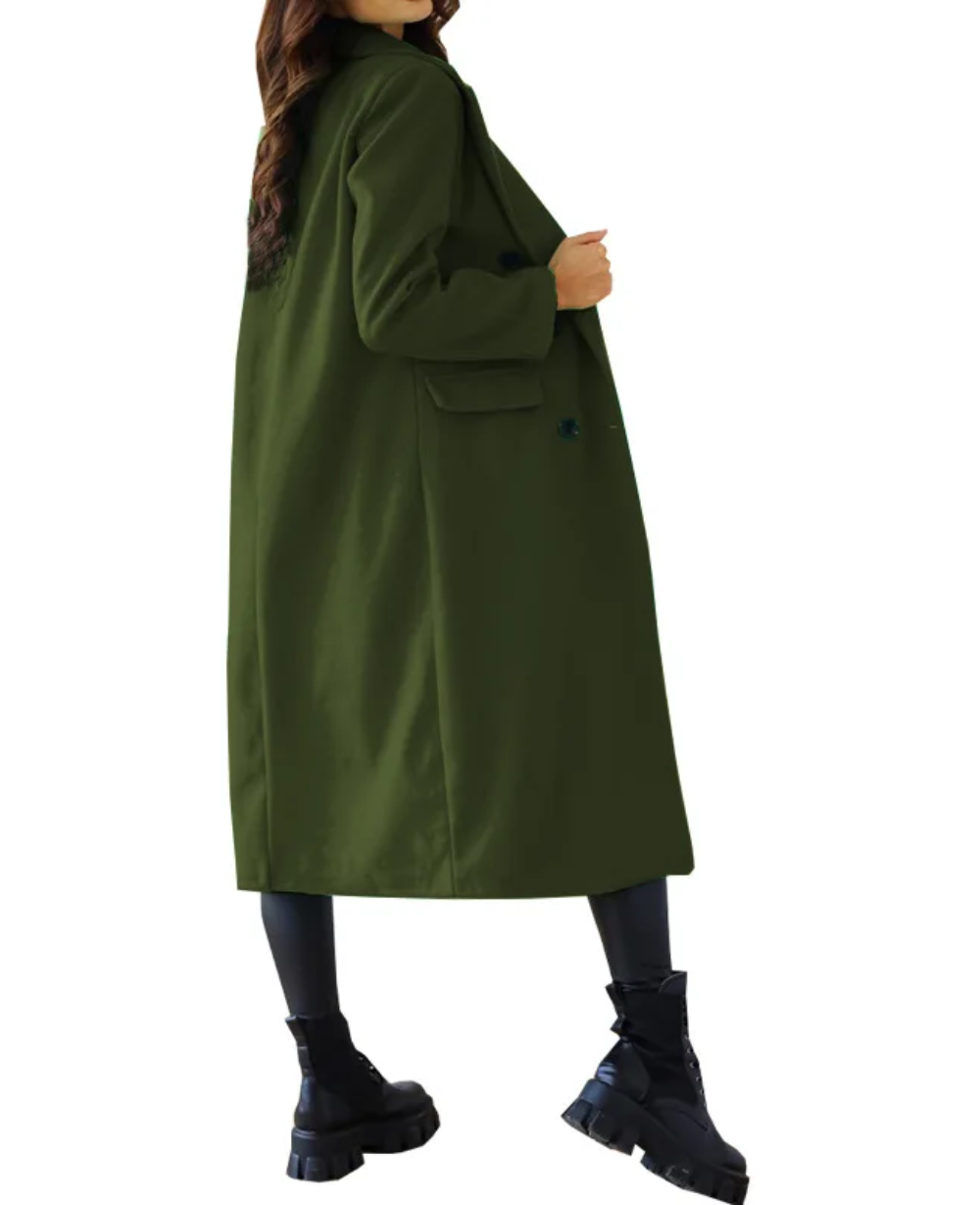 Women's Elegant Fitted Long Trenchcoat | Ideal for Autumn/Winter