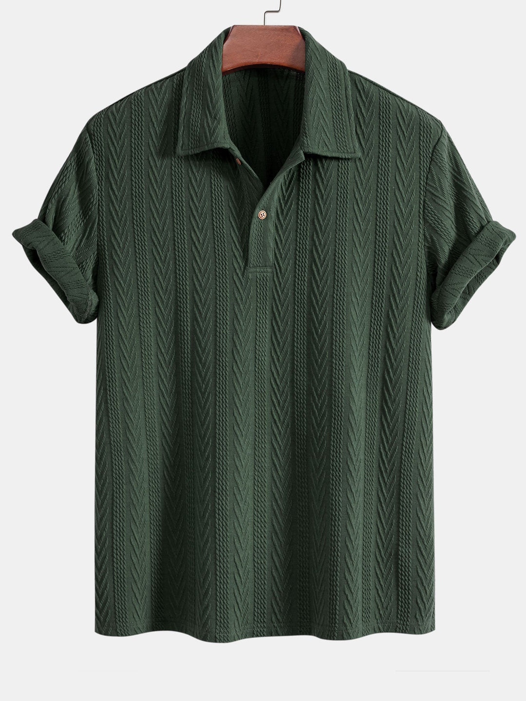 Rico- Knitted Geometric Jacquard Polo