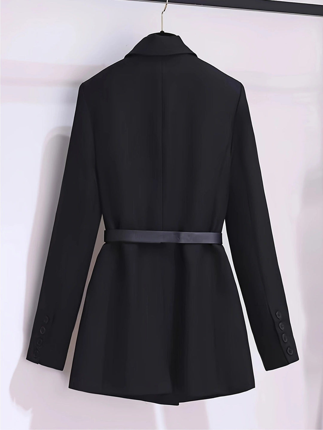 Elegant French Inspired Color Block Trench Coat with British Style and Polyester Fabric for Women | Classic British Style