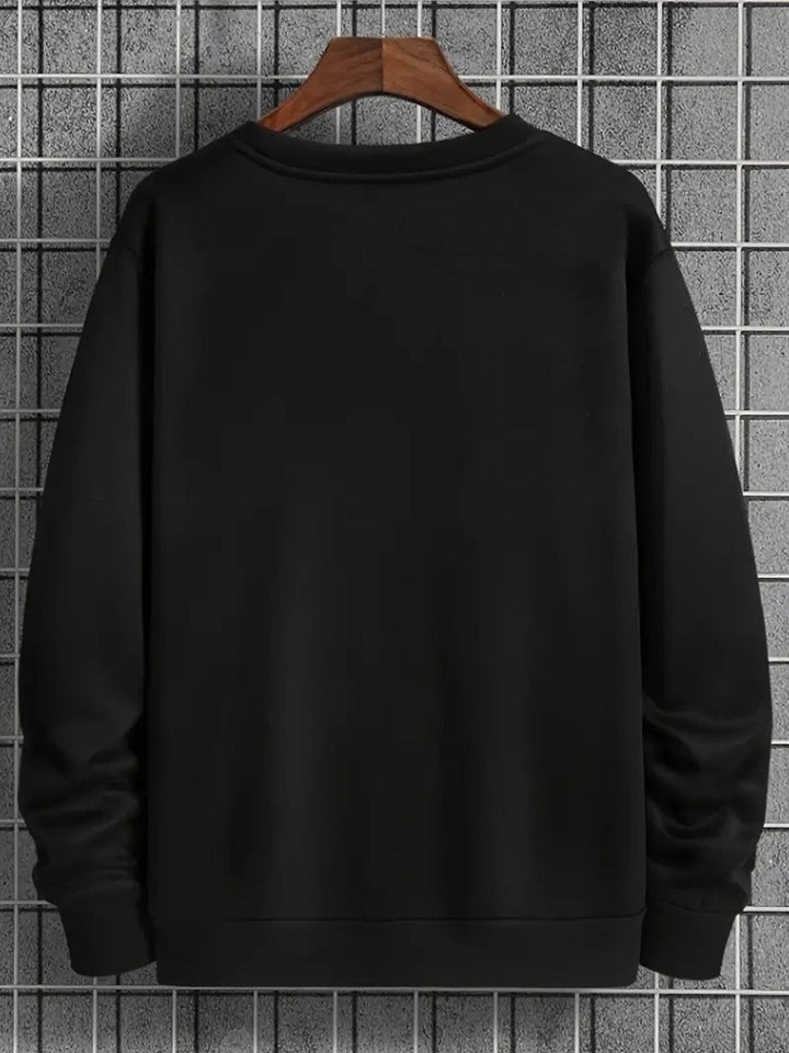 Casual Cotton Pullover Fleece Sweatshirt for Men | Perfect for Casual Days