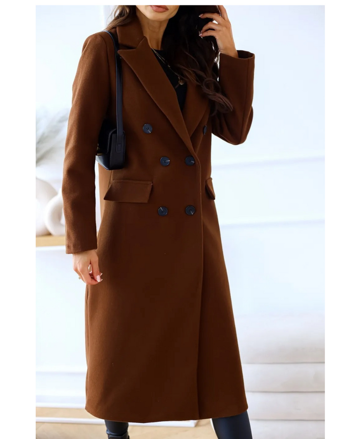 Women's Elegant Fitted Long Trenchcoat | Ideal for Autumn/Winter