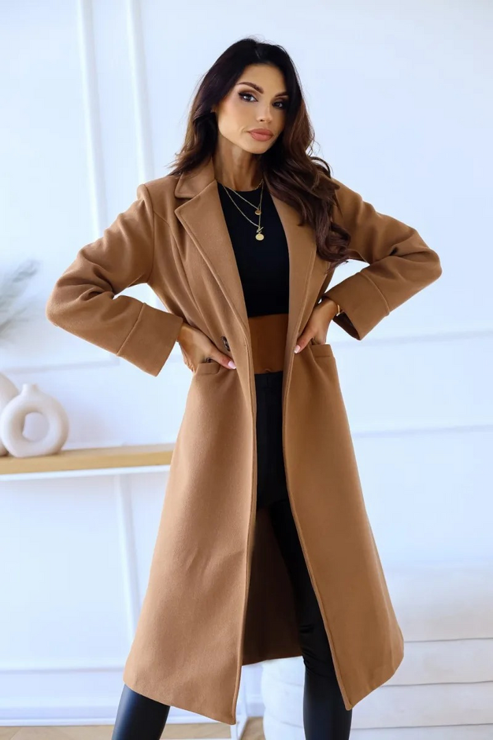 Women's Classic Refined Trenchcoat with Lapel Collar | Ideal for Autumn/Winter