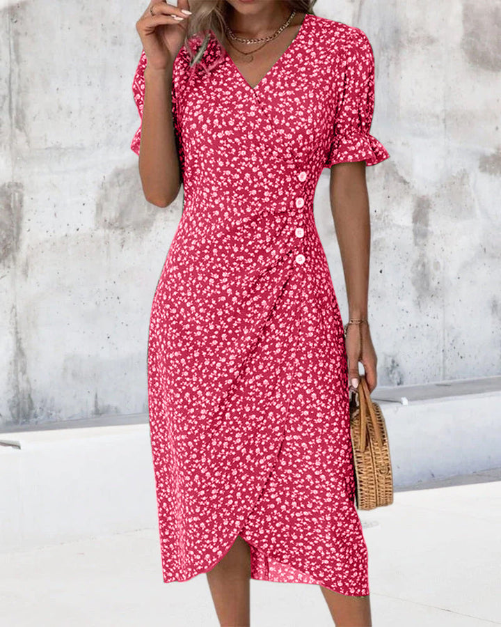 June - Floral V-Neck Dress