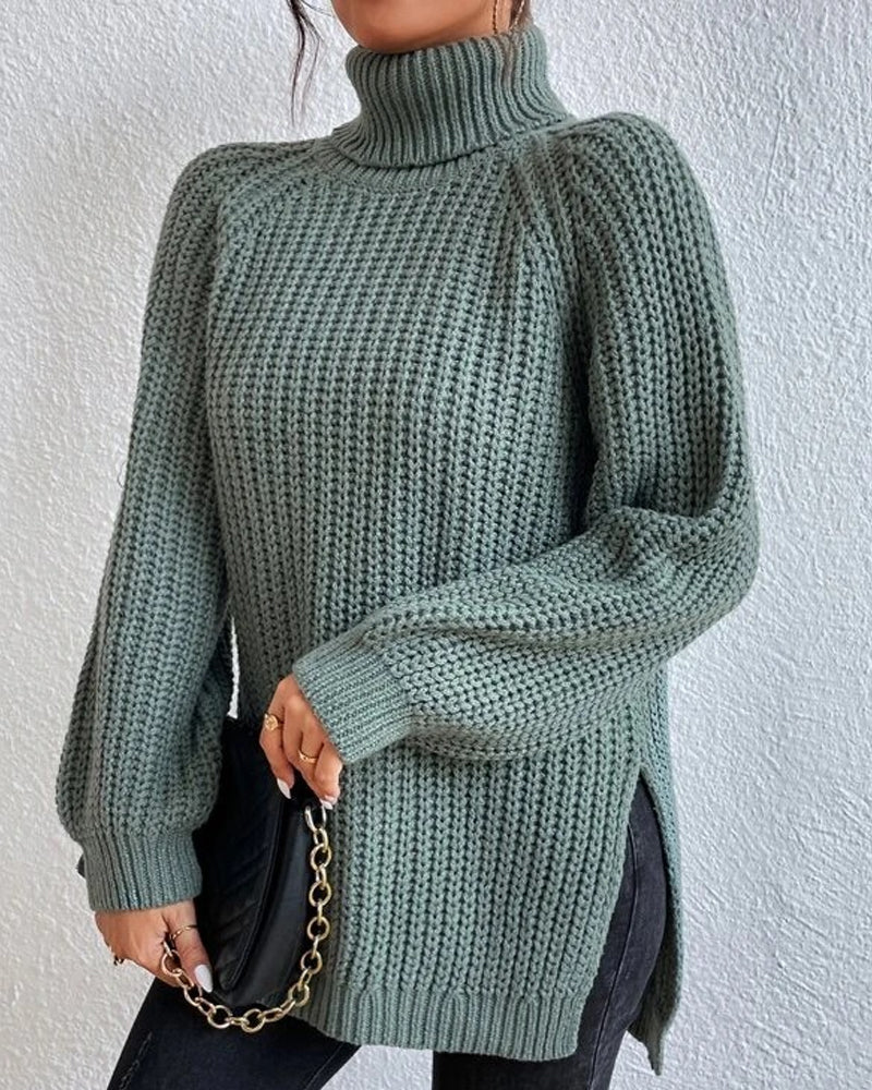 Casual Cotton Turtleneck Sweater for Women | Perfect for Casual Days