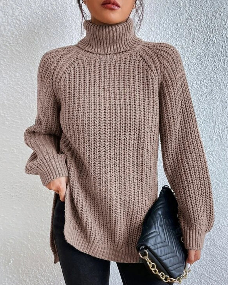 Casual Cotton Turtleneck Sweater for Women | Perfect for Casual Days