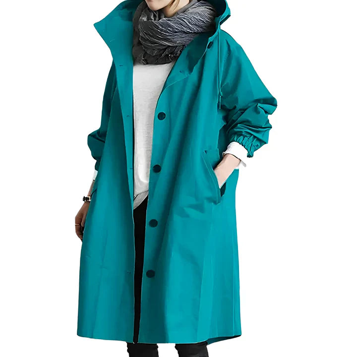 Stylish Waterproof Breathable Rain Jacket with Hood for Women | Perfect for Outdoor Activities