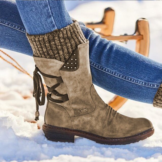 Vegan Leather Winter Cowboy Boots for Women | Ideal for Winter