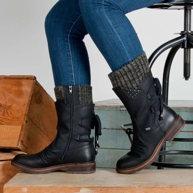 Vegan Leather Winter Cowboy Boots for Women | Ideal for Winter