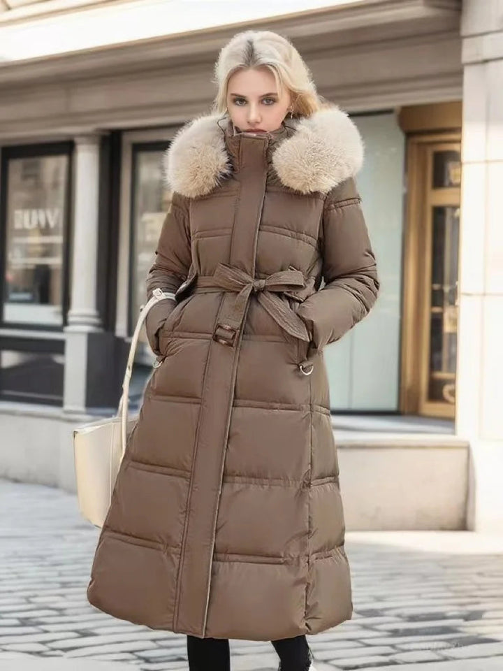 Luxurious Warm Winter Parka Jacket with Fur Hood for Women | Ideal for Winter