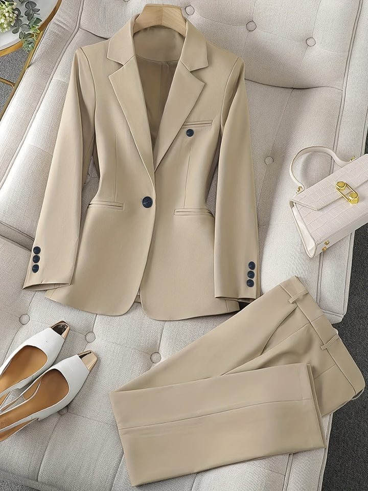 Women's Classic Notched Lapel Blazer Set | Ideal for All Seasons