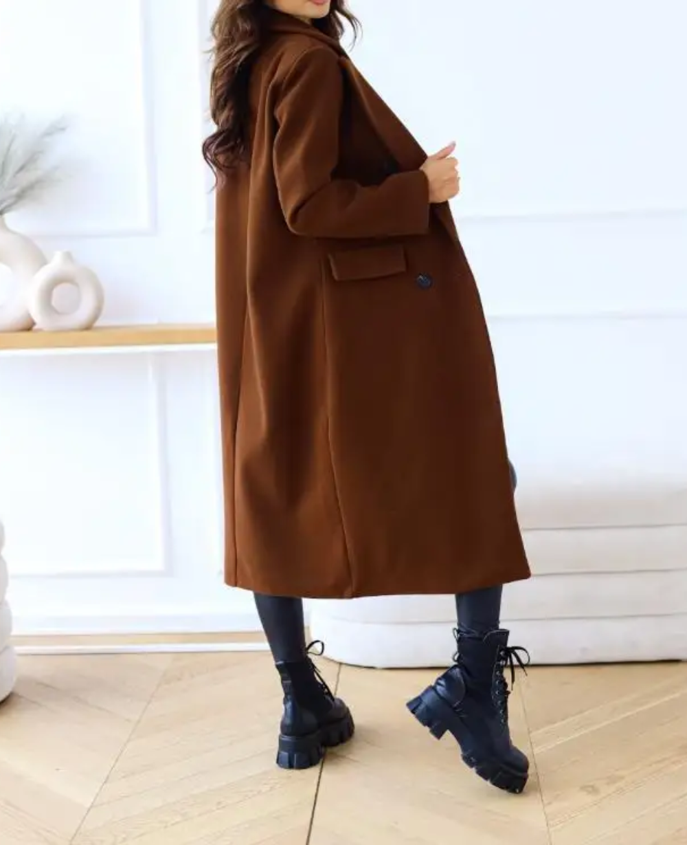 Women's Elegant Fitted Long Trenchcoat | Ideal for Autumn/Winter