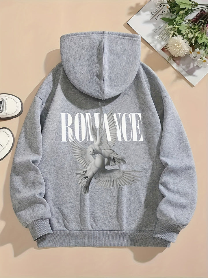 Stylish Pullover Hoodie with Backprint and Hood for Women | Perfect for Casual Days