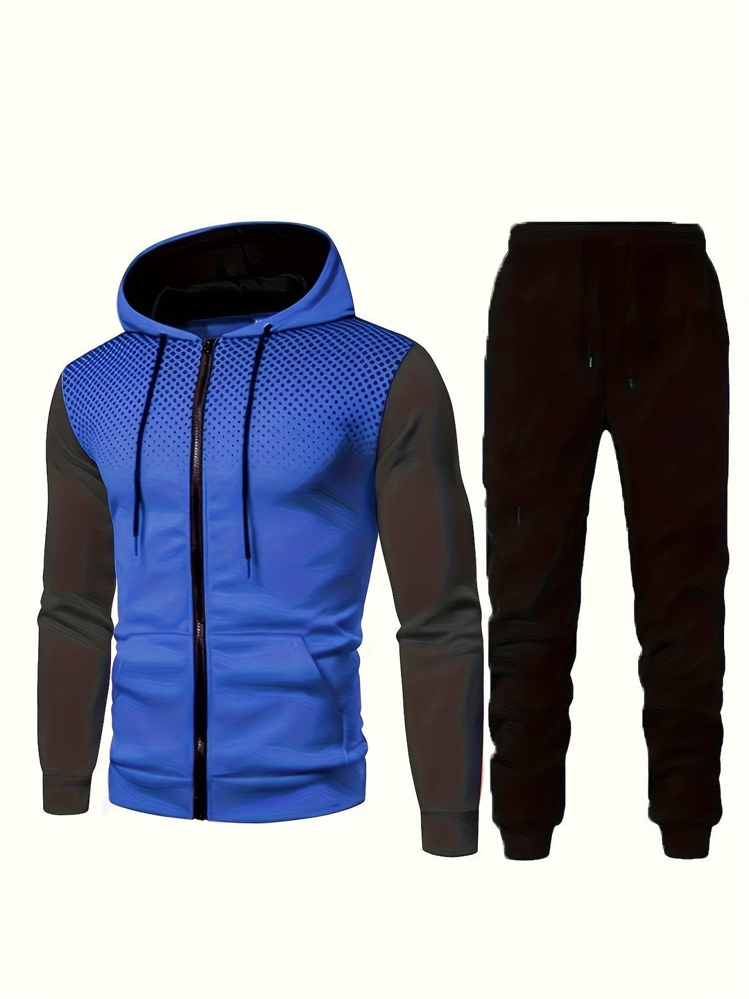 Casual Athletic Tracksuit Hoodie and Drawstring Pants for Men | Ideal for All Seasons