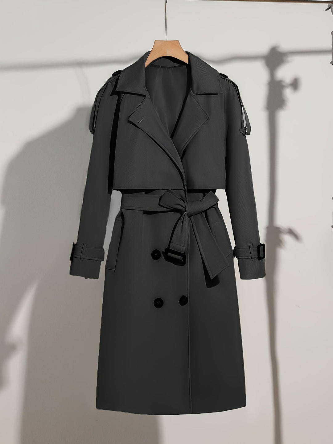 Casual Plus Size Trench Coat with Belted Design for Women | Perfect for Casual Days