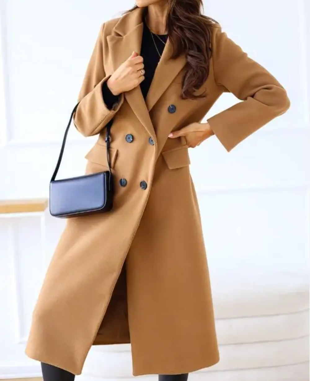 Women's Elegant Fitted Long Trenchcoat | Ideal for Autumn/Winter