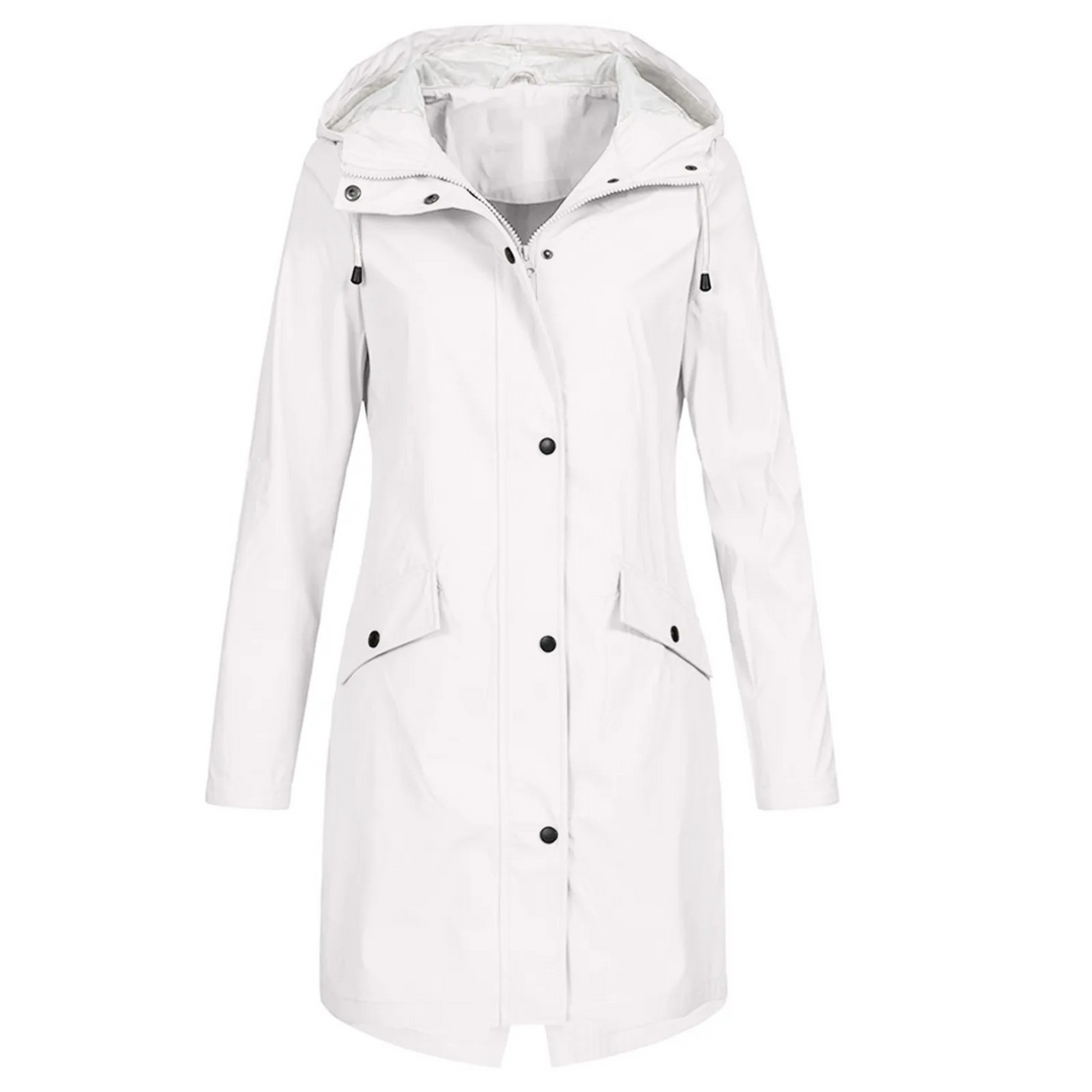 Women’s Casual Hooded Waterproof Long Trench Coat | Ideal for Autumn/Winter