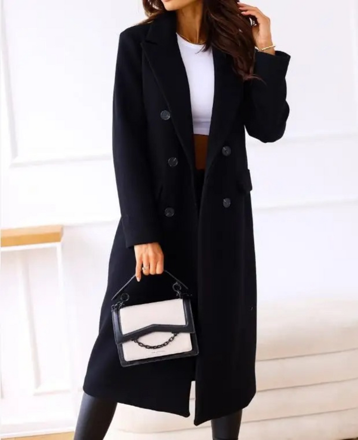 Women's Elegant Fitted Long Trenchcoat | Ideal for Autumn/Winter