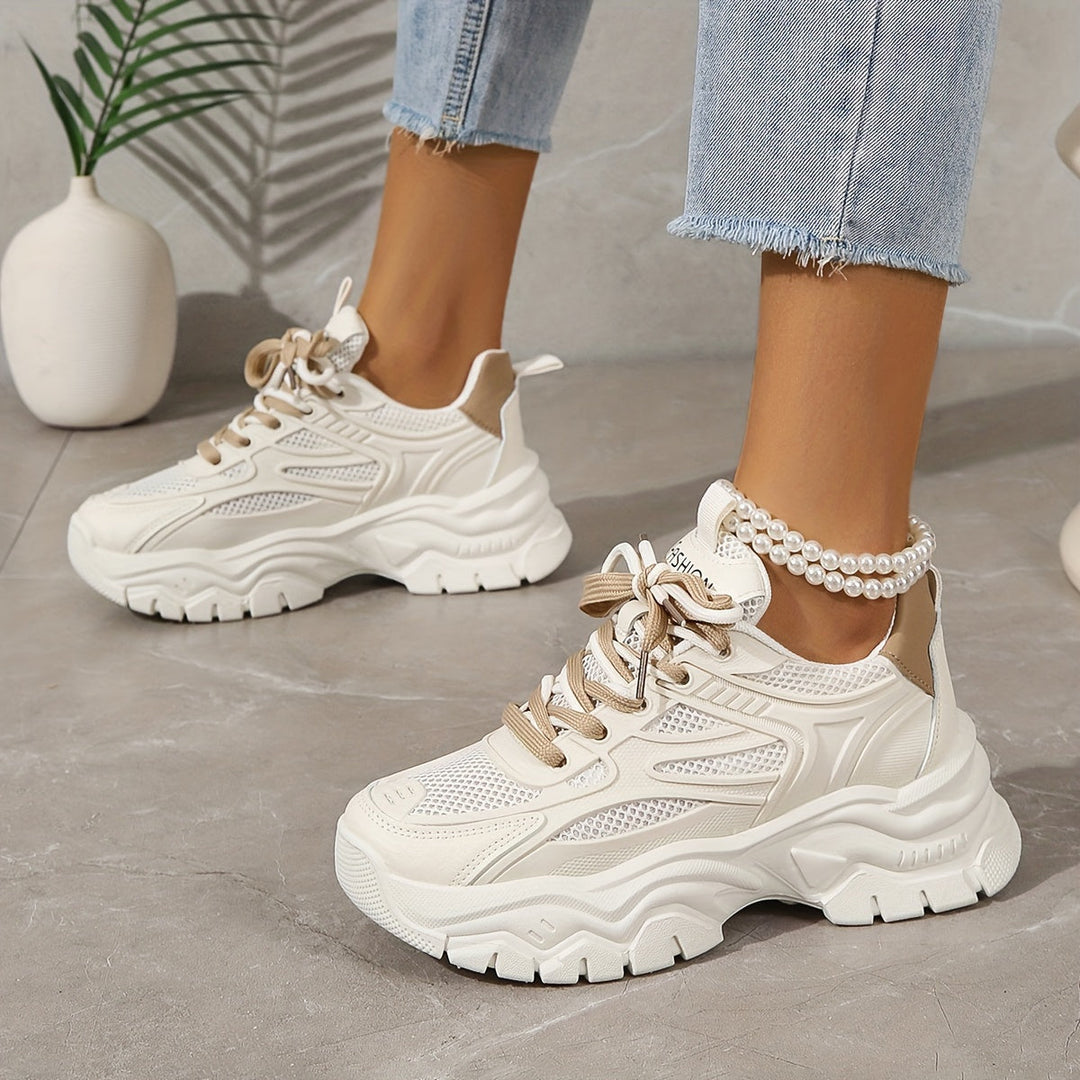 Stylish Mesh Chunky Sneakers for Fashion-Conscious Women | Perfect for Everyday Wear