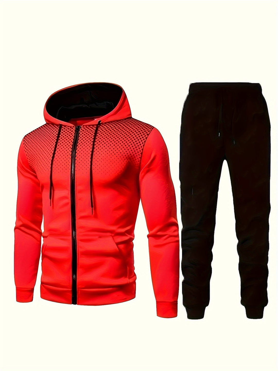 Casual Athletic Tracksuit Hoodie and Drawstring Pants for Men | Ideal for All Seasons