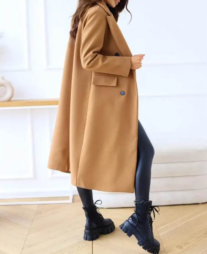 Women's Elegant Fitted Long Trenchcoat | Ideal for Autumn/Winter