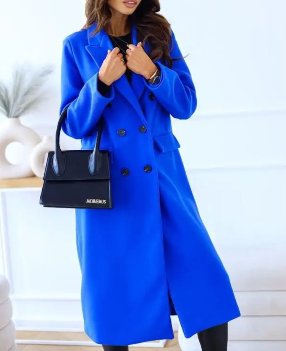 Women's Elegant Fitted Long Trenchcoat | Ideal for Autumn/Winter