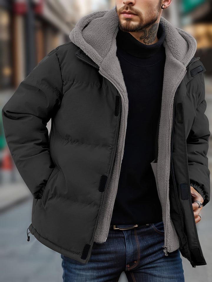 Casual Hooded Down Alternative Winter Jacket with Pockets For Men | Perfect for Casual Days