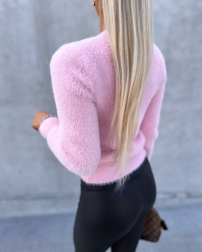 Elegant Pink Sweater With Soft Fabric For Women | Ideal for Autumn