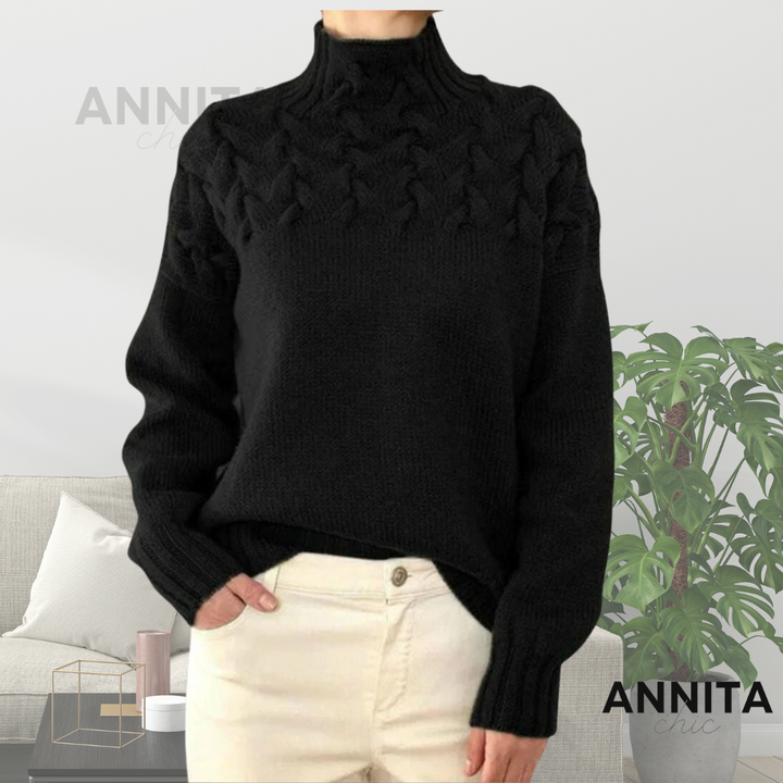 Stylish Cotton Turtleneck Knitted Sweater for Women | Ideal for Winter