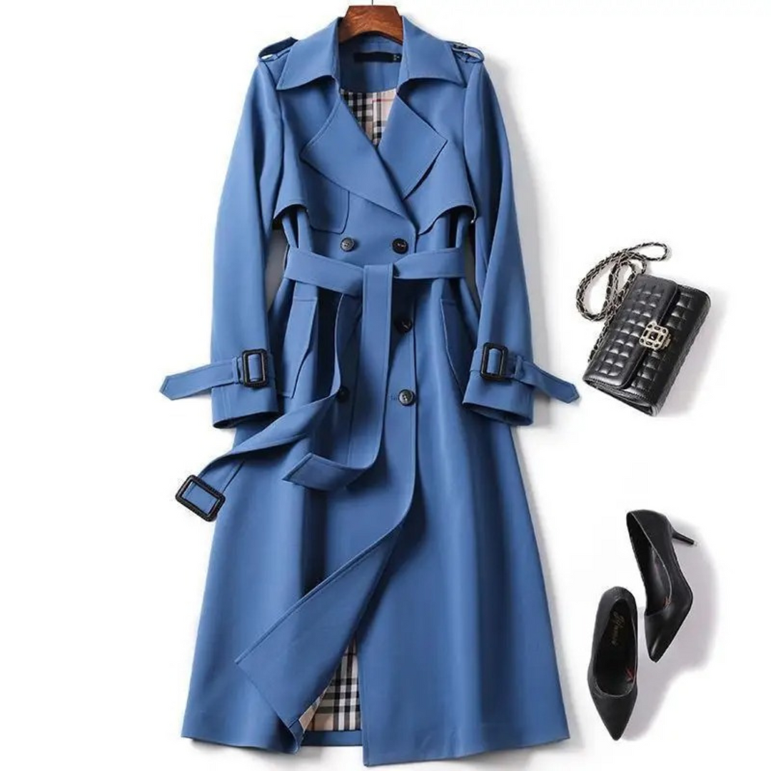 Women's Elegant Long Lace Up Trench Coat | Perfect for Autumn/Winter