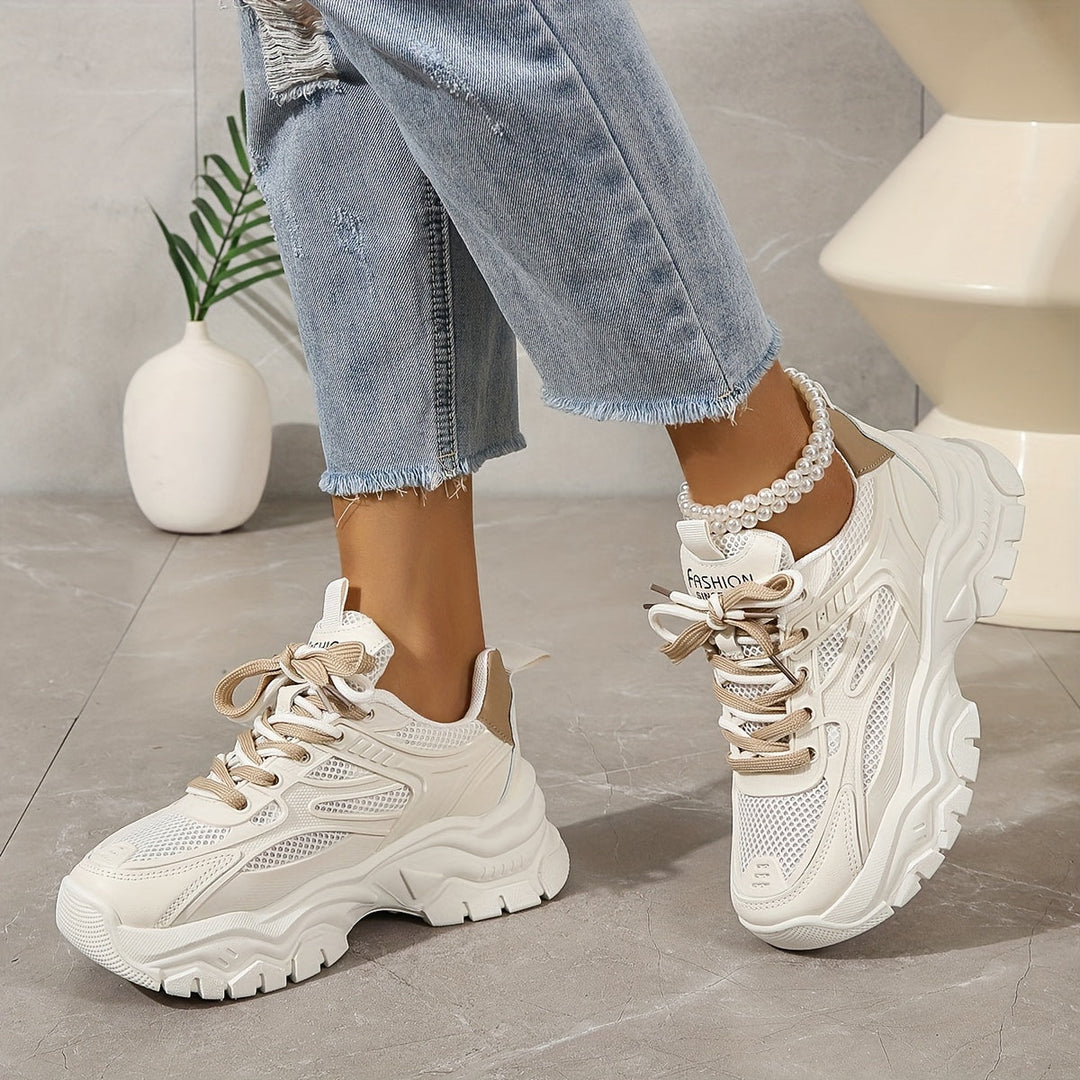 Stylish Mesh Chunky Sneakers for Fashion-Conscious Women | Perfect for Everyday Wear