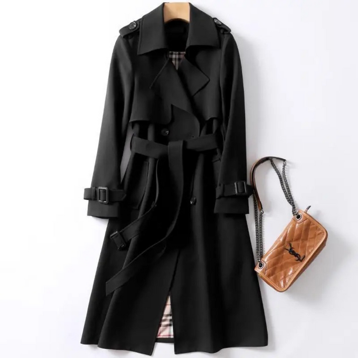 Women's Elegant Long Lace Up Trench Coat | Perfect for Autumn/Winter