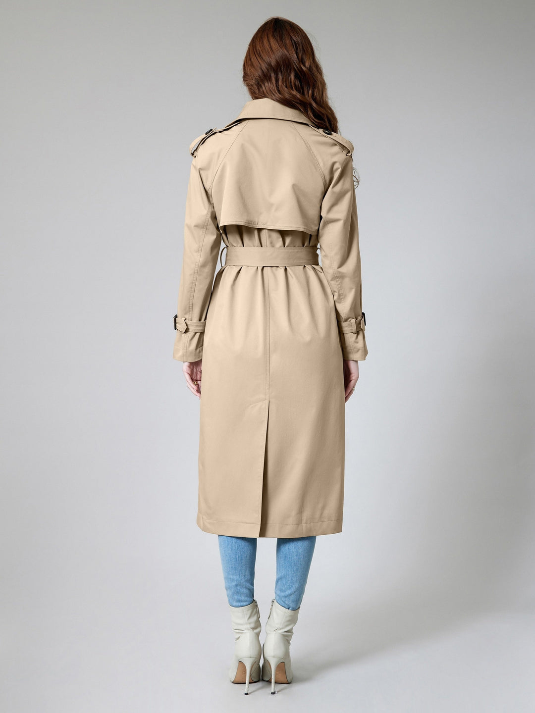 Elegant Trench Coat with Belt Detail and Mid-Length Windproof Design for Women | Ideal for Autumn