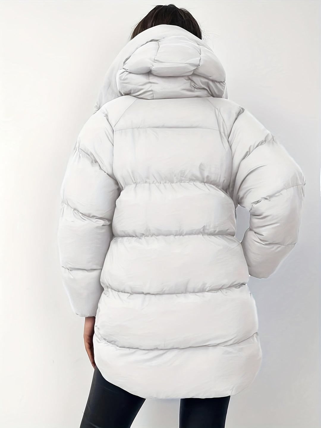 Elegant Warm Puffer Winter Jacket with Hood for Women | Perfect for Outdoor Activities