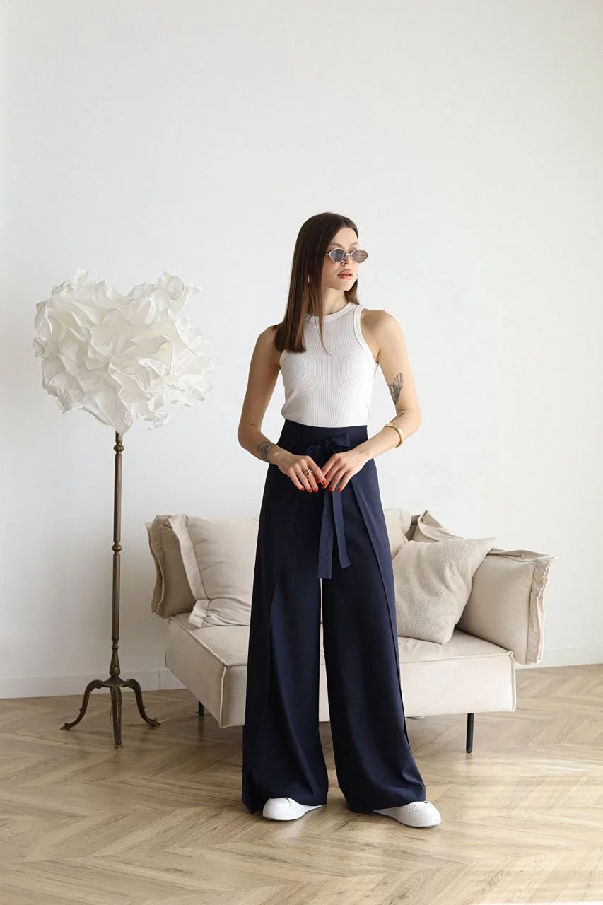 Rosetta - Wide Crop Linen Trousers