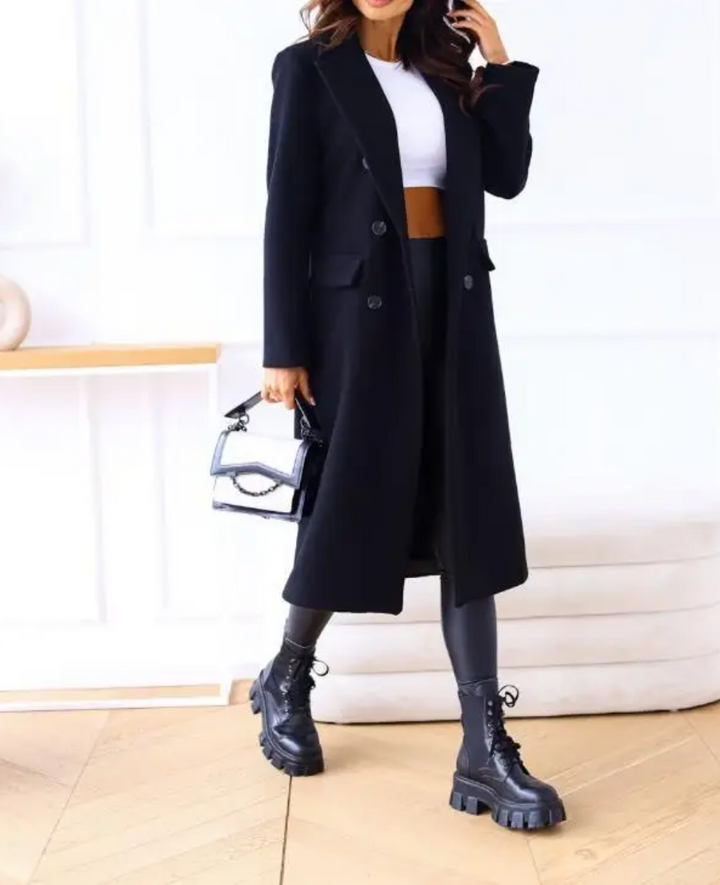 Women's Elegant Fitted Long Trenchcoat | Ideal for Autumn/Winter