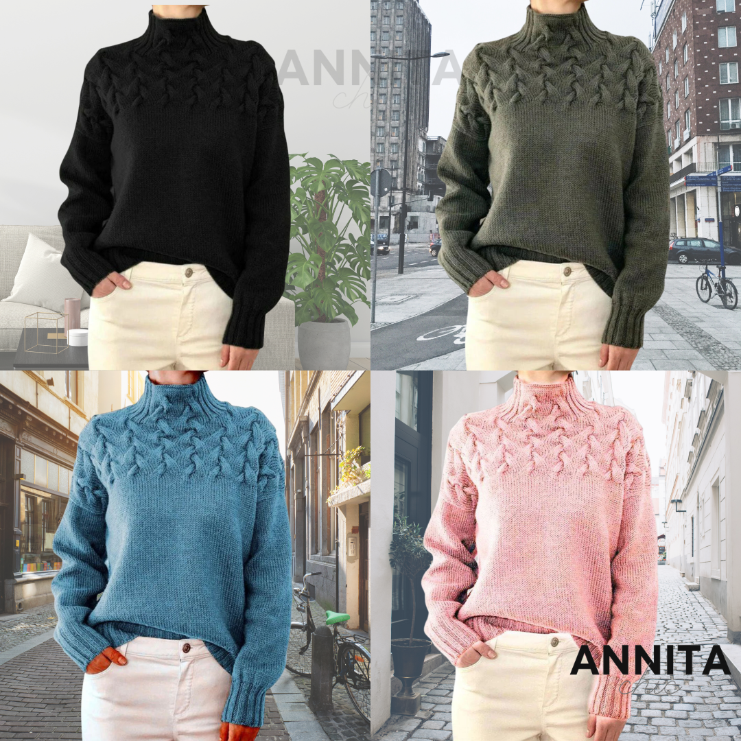 Stylish Cotton Turtleneck Knitted Sweater for Women | Ideal for Winter