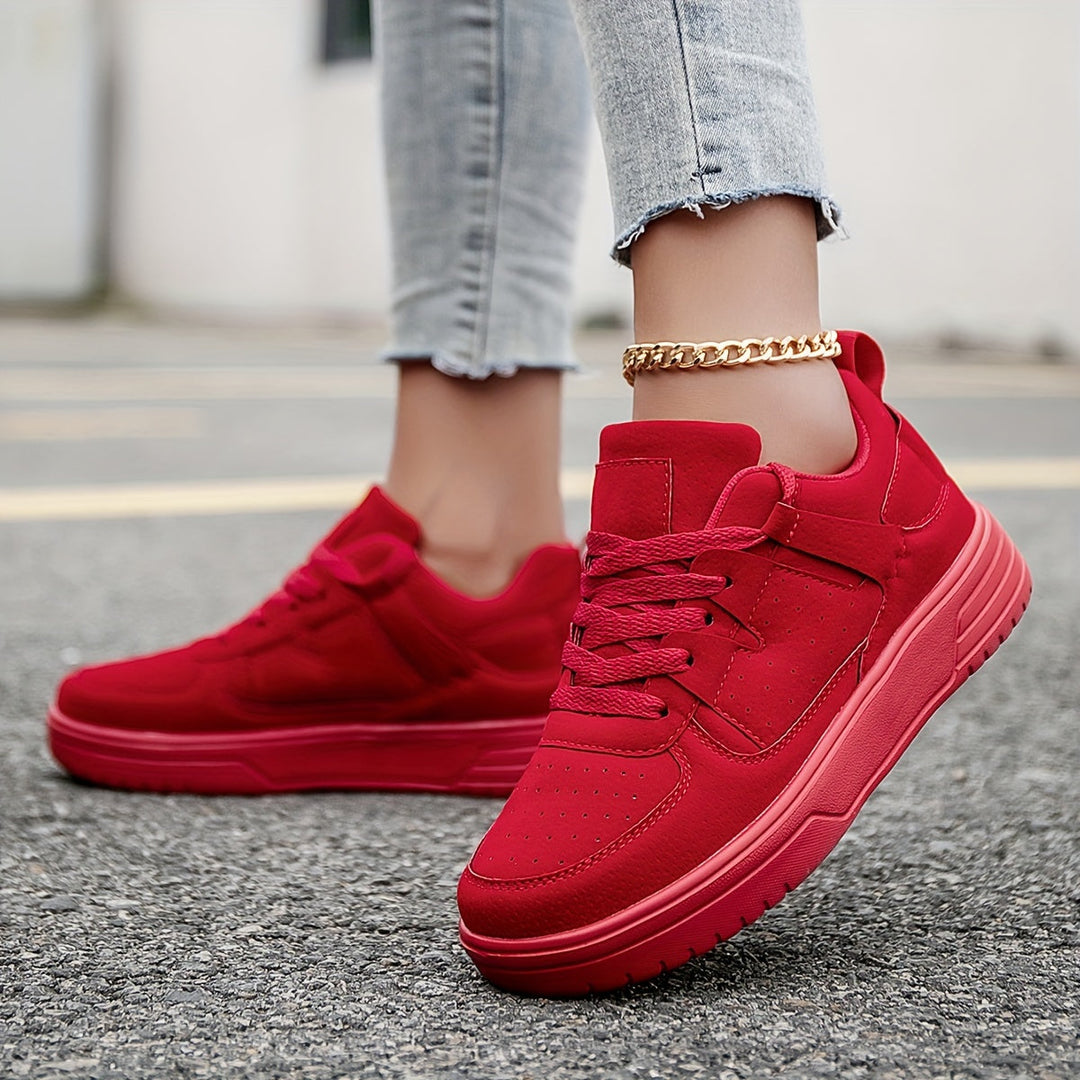 Elegant Fashionable Breathable Lace-up Casual Sneakers for Women | Ideal for Everyday Wear