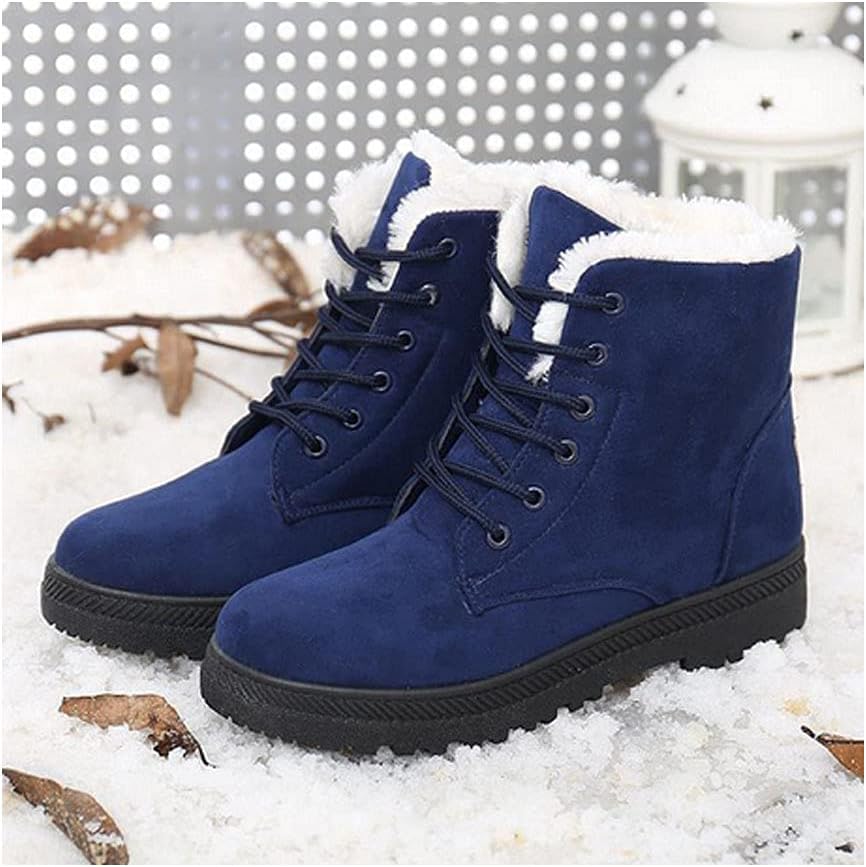 Casual Suede Winter Ankle Boots with Wool and Heel for Women | Ideal for Winter